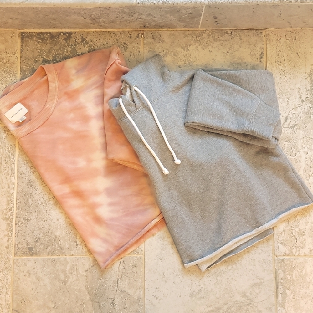 Two crop sweatshirts